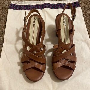 Cute brown heel. Never been worn and still have the box.